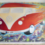 Wand-Design eines VW Bus